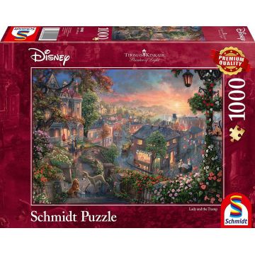 Puzzle Schmidt din 1000 de piese - Lady and the Tramp