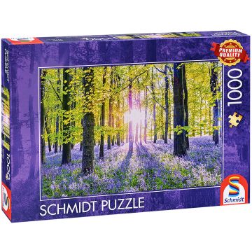 Puzzle Schmidt din 1000 de piese - Pădure tăcută de albăstrele