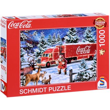 Puzzle Schmidt din 1000 piese - Coca Cola: Camion de Crăciun