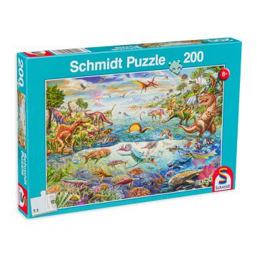 Puzzle Schmidt din 200 de piese -  Discover The Dinosaurs