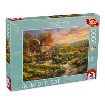 Puzzle Schmidt din 2000 de piese - Thomas Kinkade Wine Country Living