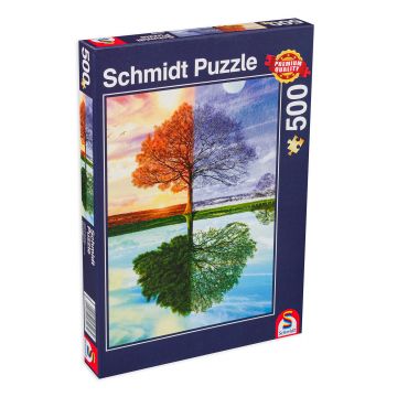 Puzzle Schmidt din 500 de piese - Anotimpurile si copacul