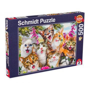 Puzzle Schmidt din 500 de piese - Cat Selfie
