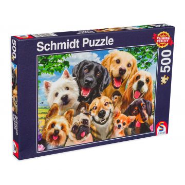 Puzzle Schmidt din 500 de piese - Dog Selfie