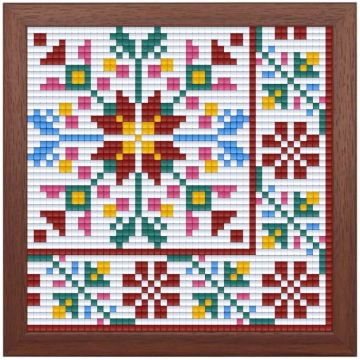 Set creativ cu cadru și pixeli Bright Toys - Broderie bulgară, motive Kyustendil, Pixel Classic