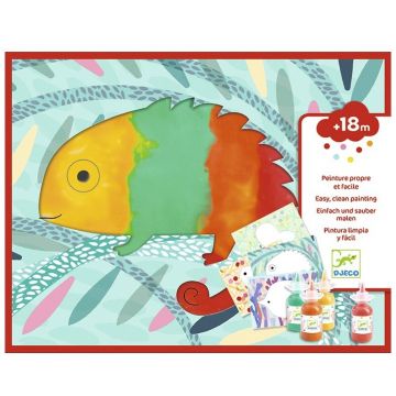 Set creativ Djeco Squirt And Spread - Colorare cu degete