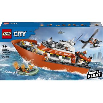 Constructor LEGO City -Barcă și elicopter de salvare a Gărzii de Coastă (60504)