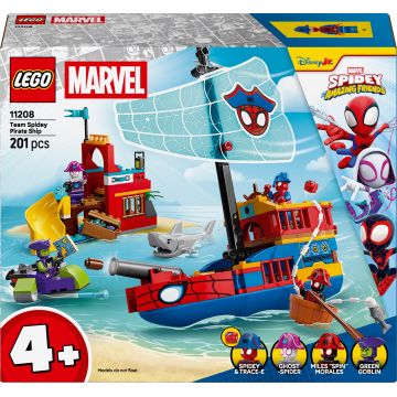 Constructor LEGO Marvel Super Heroes - Prietenii uimitori ai lui Spidey, nava piraților din echipa lui Spidey (11208)