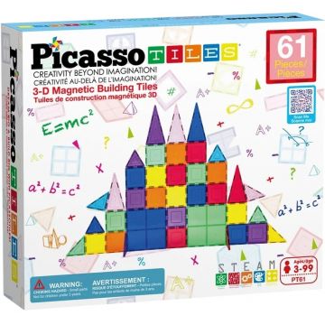 Constructor magnetic Picasso Tiles STEAM - 61 piese