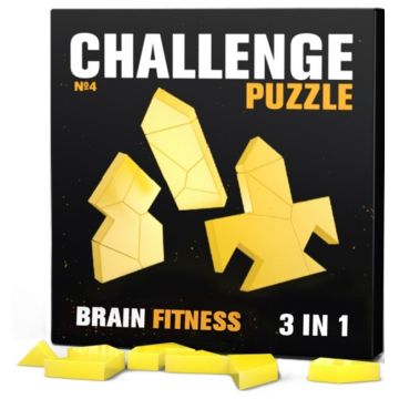 Puzzle 3 în 1 IQ - Challenge Puzzle N4, 5 piese