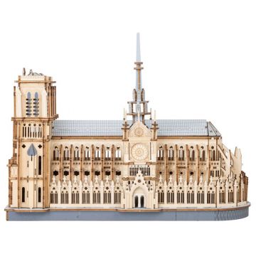 Puzzle 3D din lemn Robo Time din 330 de piese - Catedrala din Paris