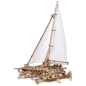 Puzzle 3D din lemn Ugears din 237 piese - Trimaran Merihobus