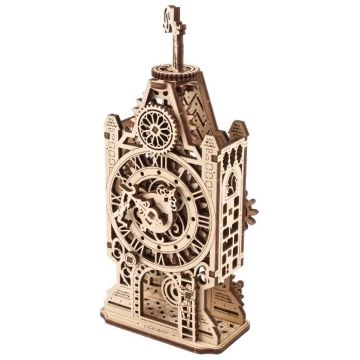 Puzzle 3D din lemn Ugears din 44 piese - Turnul cu ceas antic