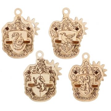 Puzzle 3D din lemn Ugears din 48 piese - Harry Potter: Casele de la Hogwarts