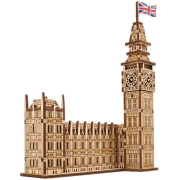 Puzzle 3D din lemn Ugears din 63 piese - Big Ben, Londra