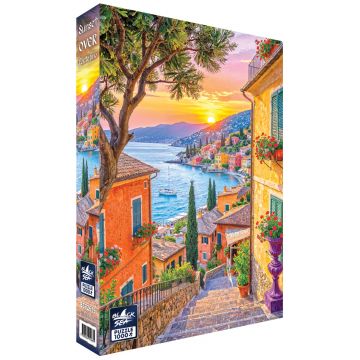 Puzzle Black Sea din 1000 piese - La apus în Portofino