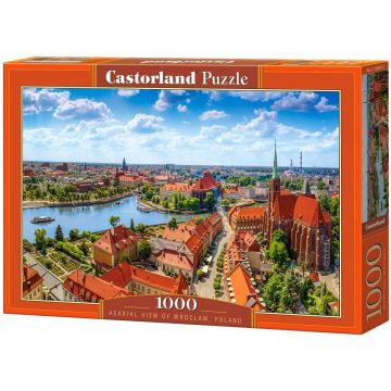 Puzzle Castorland din 1000 piese - Vedere aeriană a orașului Wroclaw