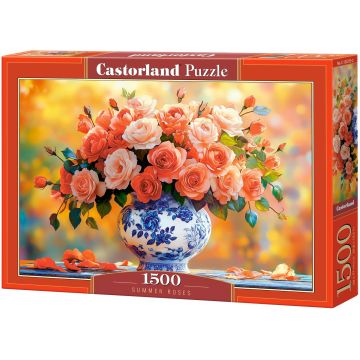 Puzzle Castorland din 1500 piese - Trandafiri de vară