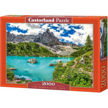 Puzzle Castorland din 2000 piese - Lacul Sorapis, Alpi, Italia