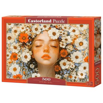 Puzzle Castorland din 500 piese - Fată de primăvară