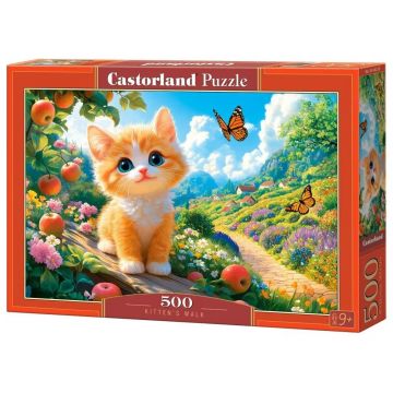 Puzzle Castorland din 500 piese - Plimbare de pisică