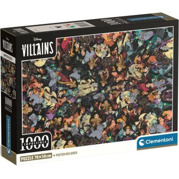 Puzzle Clementoni - 1000 piese - Răufăcătorii Disney