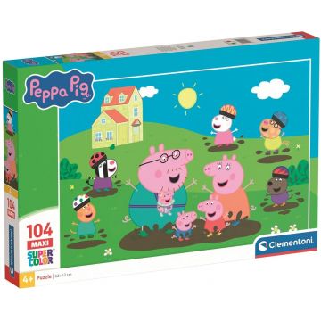 Puzzle Clementoni de 104 piese maxi - Purcelușul Peppa