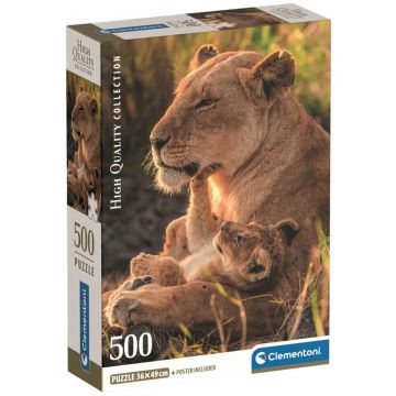Puzzle Clementoni de 500 piese - Dragoste de pisică