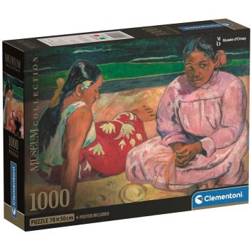 Puzzle Clementoni din 1000 piese - Femei tahitiene pe plajă