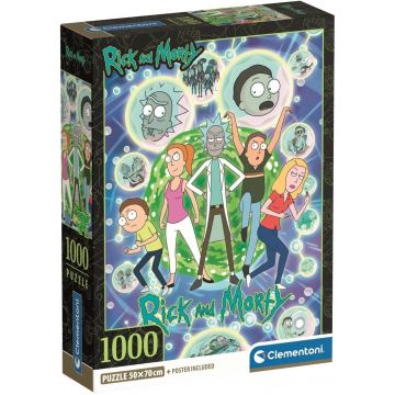 Puzzle Clementoni din 1000 piese - Rick și Morty, varianta 1