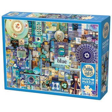 Puzzle Cobble Hill din 1000 de piese – Albastru