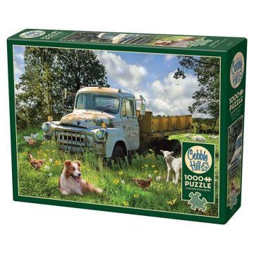 Puzzle Cobble Hill din 1000 de piese - Câmp cu oi