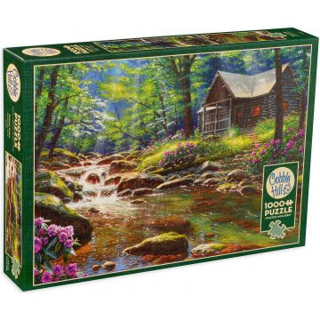 Puzzle Cobble Hill din 1000 de piese - Casa in padure