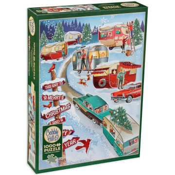 Puzzle Cobble Hill din 1000 de piese - Christmas Campers