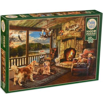 Puzzle Cobble Hill din 1000 de piese - Confort langa semineu