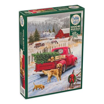 Puzzle Cobble Hill din 1000 de piese - Craciun la ferma