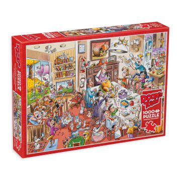 Puzzle Cobble Hill din 1000 de piese - DoodleTown: Împreună pentru Ziua Recunoștinței