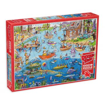 Puzzle Cobble Hill din 1000 de piese - DoodleTown: Pescuit