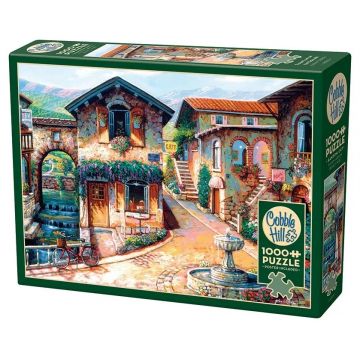 Puzzle Cobble Hill din 1000 de piese - Fântâna din piață