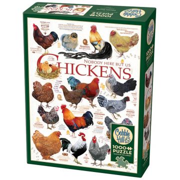 Puzzle Cobble Hill din 1000 de piese - Înțelepciuni despre găini