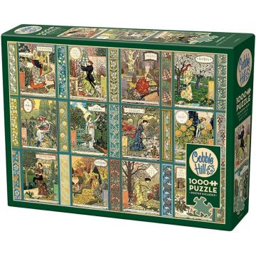 Puzzle Cobble Hill din 1000 de piese - Jardiniere: Calendarul grădinarului