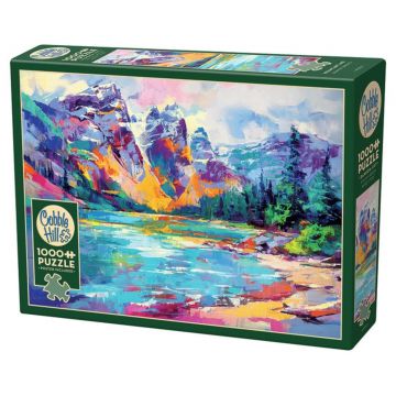 Puzzle Cobble Hill din 1000 de piese - Lac montan