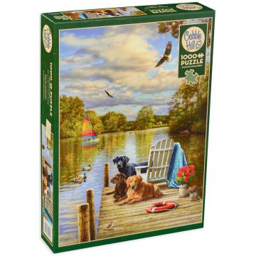 Puzzle Cobble Hill din 1000 de piese - O zi langa rau