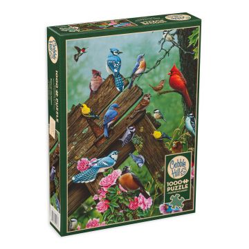 Puzzle Cobble Hill din 1000 de piese - Păsări de pădure