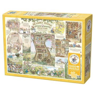 Puzzle Cobble Hill din 1000 de piese - Sub tufișul de mure: Poveste de primăvară