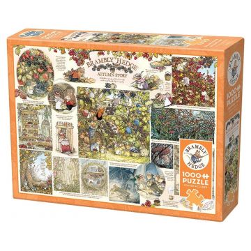 Puzzle Cobble Hill din 1000 de piese - Sub tufișul de mure: Poveste de toamnă