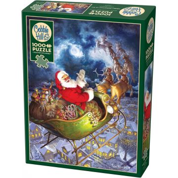 Puzzle Cobble Hill din 1000 piese - Crăciun fericit tuturor