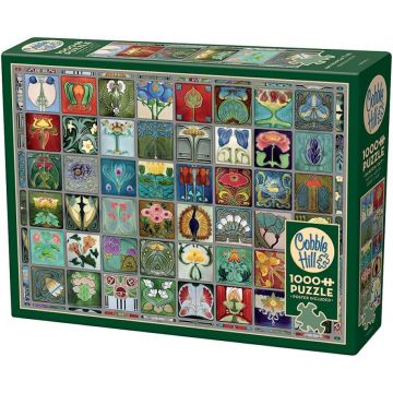 Puzzle Cobble Hill din 1000 piese - Plăci Art Nouveau