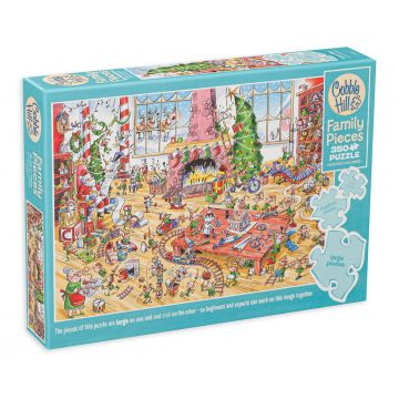 Puzzle Cobble Hill din 350 XXL de piese - Spiridușii la lucru