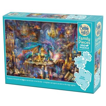Puzzle Cobble Hill din 350 XXL piese - Paznicul bibliotecii